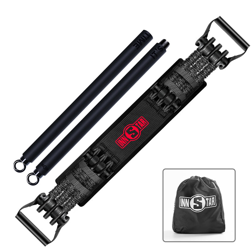 INNSTAR Bench Press Band with Detachable Bar, Adjustable Push Up Resistance Bands